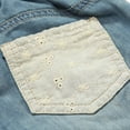 thumbnail image 5 of Richie House Girls' Denim Pants with Bottom Turnup RH1228, 5 of 7
