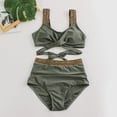 thumbnail image 4 of RUTAYY Women's Bikini Sets 2 Piece Swimwear Crisscross Tankini Tops with High Waisted Bottoms Fashion Beach Swimsuit, 4 of 7