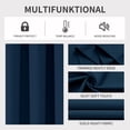 thumbnail image 3 of Cortinas blackout Joydeco, juego de 2 paneles, 183 x 92 cm, azul marino, 3 of 6