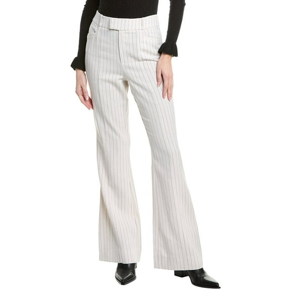 PAIGE womens  Hampshire Linen-Blend Pant, 10, White