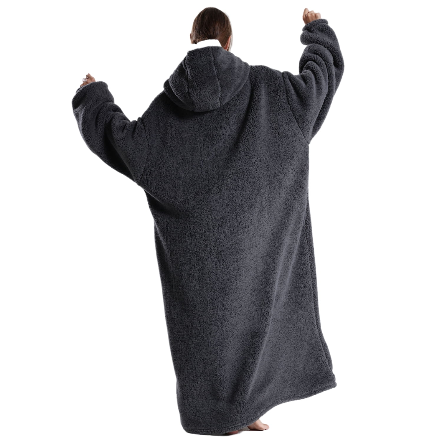 Wearable Blanket Hoodie for Women Men Adult Oversized Hooded Blanket Cozy Sweater Super Soft Comfortable Wearable Blanket with Sleeves Hoodie Sweatshirt with Pockets
