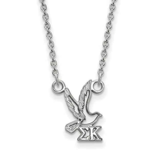 geestelijke transmissie Aanpassing 925 Sterling Silver Rh-plated LogoArt Sigma Kappa XS Pend With Necklace; 18  inch; for Adults and Teens; for Women and Men - Walmart.com