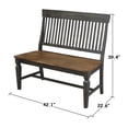 thumbnail image 7 of International Concepts Solid Wood Vista Slatback Bench, 7 of 7