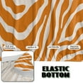 thumbnail image 6 of Xoenoiee Stretch Armless Futon Cover Futon Slipcover Sofa Couch Cover with Elastic Bottom Sofa Bed Covers Furniture Protector Washable, Zebra Stripes Orange, 6 of 8