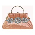 thumbnail image 5 of Bolso de mano de noche para mujer con cadena de diamantes de imitación brillante para fiesta de cóctel (champán), 5 of 5