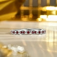 thumbnail image 2 of JeenMata Art-Deco 0.25 Carat Round Brilliant Cut January Birthstone Filigree Milgrain Wedding Band in 18K White Gold Plating for Women, 2 of 11