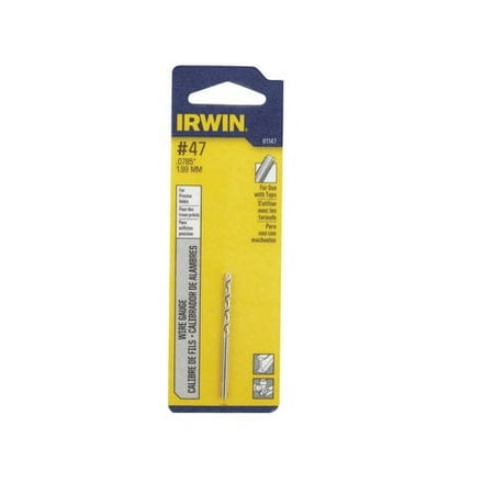 

New Irwin 81147 High Speed Steel Wire Gauge Drill Bit 1 x 2 Each