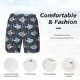 thumbnail image 5 of Lsque Mens Swim Trunks Shark Wearing Swim Ring Pattern - Bathing Suit Compression Liner - Beach Swim Shorts Swimwear - (S-3XL) - Stretch Quick Dry -XX-Large, 5 of 9