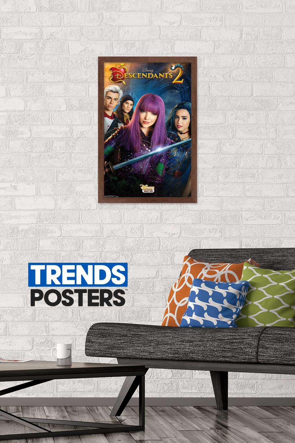 Disney Descendants 2 - One Sheet Wall Poster, 14.725" x 22.375", Framed