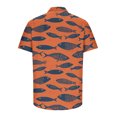 thumbnail image 4 of SGFCWSX Mens Hawaiian Shirt Printed Short Sleeve Button Up Casual Tropical Beach Shirt for Summer Vacation Orange Size XL, 4 of 7