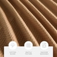 thumbnail image 3 of Cotton Blend Waffle Texture Shower Curtain, 3 of 7