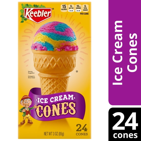 Keebler Ice Cream Cones, 24 ct Box, 3 oz