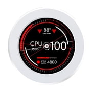 2.1in AIO Display Screen Upgrade Kit LCD Screen CPU Temp Monitor for CPU Liquid Cooler, Computer Accessories PC Parts