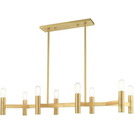 

Island Lighting 8 Light Fixtures With Satin Brass Finish Steel Material Medium 18 480 Watts