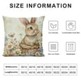 thumbnail image 5 of Shiartex Easter Pillow Covers Watercolor Bunny Easter Decorations Wild Flowers Spring Pillows Farmhouse Decor Couch Living Room, 5 of 5