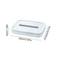 thumbnail image 3 of Foldable Tissue Box Cover Silicone Cute Tissue Box Holder Rectangle, Long Decorative Rectangular Tissue Dispenser for Bathroom Car (White), 3 of 6