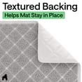 thumbnail image 5 of GORILLA GRIP Cat Litter Box Mat, 35x23, Water Resistant Kitty Litter Trapping Mat, Textured Backing, Easy to Clean, Less Waste and Clean Floors, Kitten Supplies for Indoor Cats, Soft on Paws, Lt Gray, 5 of 10