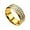 Gold, variant on Double Diamond Stainless Steel Ring Korean Style Fashion Couple Jewelry Ring for Women Men Gift