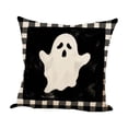 thumbnail image 2 of Halloween Throw Pillow Covers 18x18 Inch, Rustic Linen Decorative Square Pillowcases, Farmhouse Holiday Cushion Covers for Couch Sofa Living Room Bedroom Outdoor Home Decor, 2 of 6