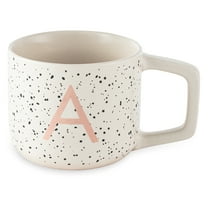Thyme & Table Stoneware Monogram A Mug, White Speckled