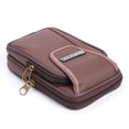 thumbnail image 3 of Bolsa Bolso 5 uds bolso de cuero para tarjetas de moda para hombre cartera con cremallera monedero bolsillo para teléfono (marrón), 3 of 7