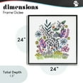 thumbnail image 3 of Giraffe in Midst of Flowers Black Framed Giclee Art, design by Cecilia Battaini, 3 of 9