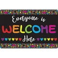 thumbnail image 2 of Smart Poly Welcome Mat with Slip Resistant Backing, 15.5" x 23.5", Everyone is Welcome Here, Hearts, Pack of 2, 2 of 3
