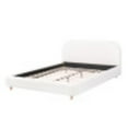 thumbnail image 2 of GDF Studio Boucle Queen Platform Bed Frame with Curved Headboard, White, 2 of 4