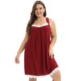 thumbnail image 2 of Sunsent Womens Sleeveless Nightgowns Plus Size Night Dress Nightgown Comfy Sleepwear Dress Lightweight Night Gown XL-4XL, 2 of 7