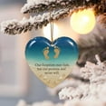 thumbnail image 5 of Beach Love Heart Ornament, Exquisite Ceramic Heart-Shaped Beach Love Pendant Ornaments, Mini Keepsake Christmas Ornament, Ceramic Pendant Christmas Tree Hanging Decor A, 5 of 6