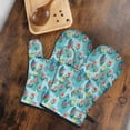 thumbnail image 5 of Pioneer Flower Floral Print Pattern Oven Mitt 2-Pack Set, Heat Resistant Kitchen Gloves, 7.7" X 12", 5 of 6