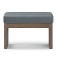 thumbnail image 5 of Milltown 27 inch Wide Solid Wood Contemporary Footstool Small Ottoman Bench in Stone Grey, 5 of 7
