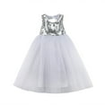 thumbnail image 1 of Robe de Bal pour Bébé Fille Sans Manches Dos Nu Robe en Tulle Patchwork à Paillettes Robe de Princesse Formelle, 1 of 5