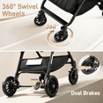 thumbnail image 4 of Vomeast Lightweight Stroller, Foldable Baby Stroller with Reversible Handle & One-Hand Fold for Travel, Black, 4 of 12