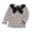 Black, variant on Girls Bow Knot Notch Neck Long Sleeve Tops Striped Pattern Classic Print T-Shirts Stylish Apparel Tees 6M-5Y