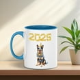 thumbnail image 2 of Happy New Year Australian Cattle Dog Welcome 2025 Balloon Firework Party 11oz Accent Two-tone Mug Heeler Lover Gifts Coffee Tea Cup - 01014, 2 of 5