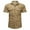 38 Khaki, variant on Mens Work Shirt Tactical Cargo Military Casual Regular Fit Button Down Shirt Summer Short Sleeve Work Fishing Shirts Tops