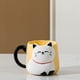 thumbnail image 3 of Taza de cerámica HappyWare Gatito con relieve Kawaii 500ml diseño amarillo, 3 of 4