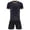 Black, variant on Toddler Kids Boys Girls Quick Dry Soccer Training Uniform Set Gradient Short Sleeve T-Shirt Shorts Mesh Athletic Sets for 1-12 Years