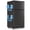 Grey, variant on TACOOL Refrigerator with Top Freezer 2.4Cu.ft Two Door Small Mini Fridge for Person Use with Egg tray, Black