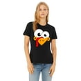 thumbnail image 2 of P&B Thanksgiving Silly Turkey Face Women's T-shirt, 3XL, Black, 2 of 5