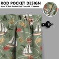 thumbnail image 5 of Tropical Ocean Sailboat Window Curtains 3PCS, Polyester Valance and Tiers 27.5x24 Inch for Summer Kitchen or Café Decor, 5 of 6