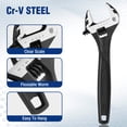 thumbnail image 4 of Juego de llaves ajustables WORKPRO de acero Cr-V de 6 cm y 25 cm, 4 of 9