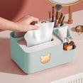 thumbnail image 3 of Large Tissue Box & Coffee Table Organizer - Multifunctional Storage for Living Room, Bathroom, or Office (White/Pink/Green), 3 of 6