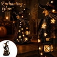 thumbnail image 4 of Halloween Witch Night Light, Witch Decor Figurine Lamp with Star Glow, Gothic Halloween Tabletop Decor for Shelf Mantel Desk Home Room Party, Witchy Decorative Light Gift, 4 of 6
