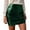 Dark Green, variant on RUTAYY Women PU Leather Skirt Pleated Skirt Zipper High Waist Skirt Solid Color Flowy Swing Skirts