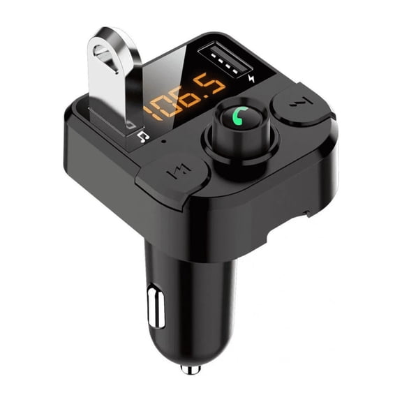 Transmisor Receptor De Audio Estéreo Fm Bluetooth Mp3 P/auto Negro