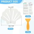 thumbnail image 2 of 20Pack Bathtub Stickers, 9x7 cm Shell Shower Treads with Scraper, White, 2 of 6