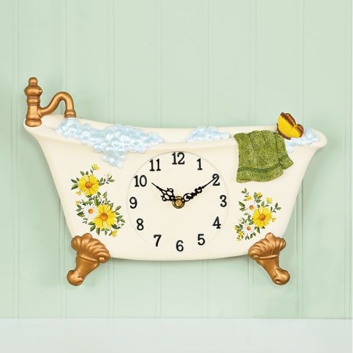 Daisy Bathtub Decorative Bathroom Wall Clock