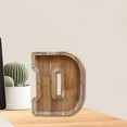 thumbnail image 4 of Miulika Letter Piggy Bank Wooden, Kid'S Money Bank Saving Jar, Decorative Letter Money Box for Valentine's Day, Boys, Girls, Letter D, 4 of 7